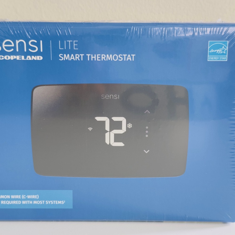 Brand new Sensi Lite Smart Thermostat by Copeland-Black